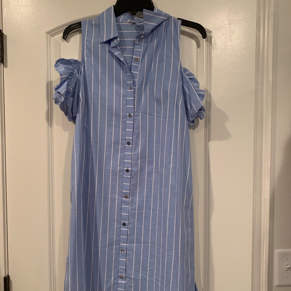 Super cute dress shirt dress